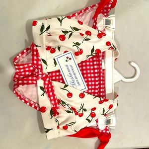 NWT Shoshanna “cherries” Bikini Vintage style